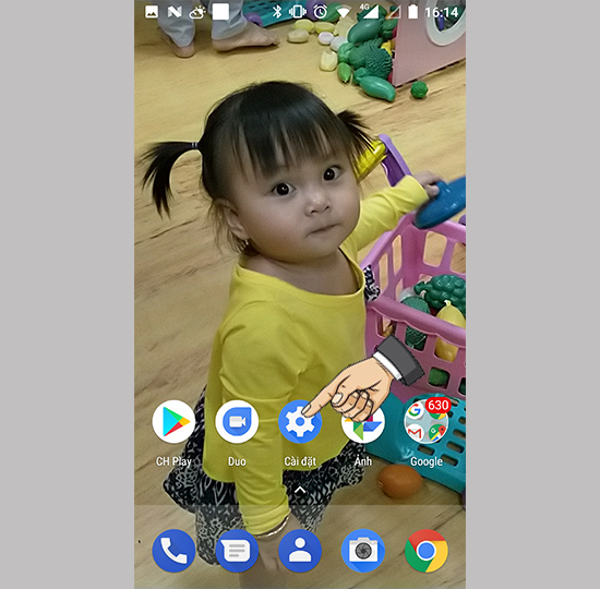 Vào cài đặt cử chỉ